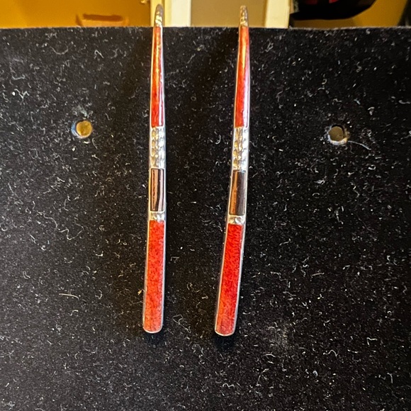 Silpada Coral Threader Earrings - Picture 3 of 3